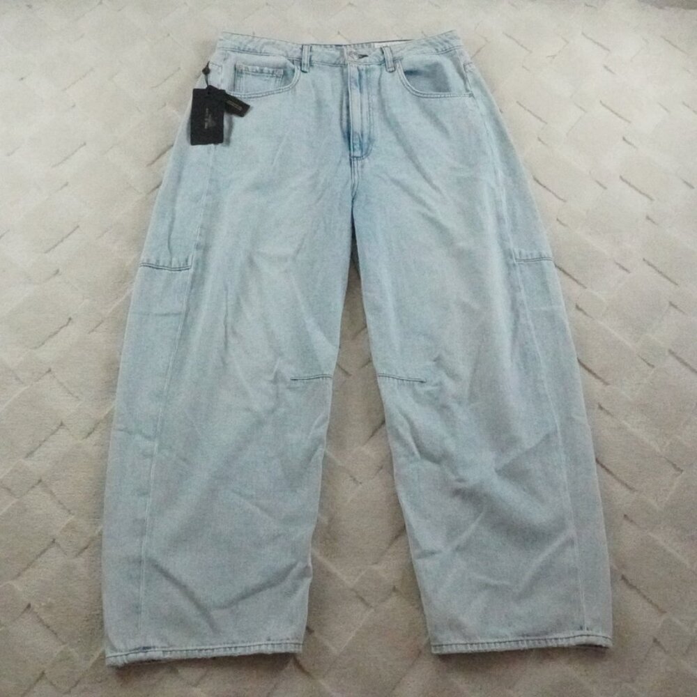 rag & bone The Charlie High Rise Barrel Jeans Womens 30 Light Wash Denim